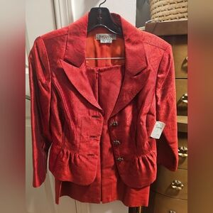 Kay Unger Red Women's Suit
